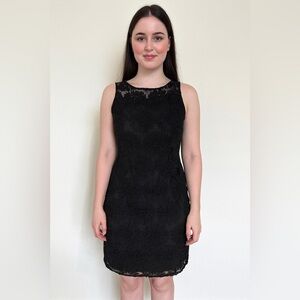 Mud Pie Black Marigold Lace Shift Dress Small